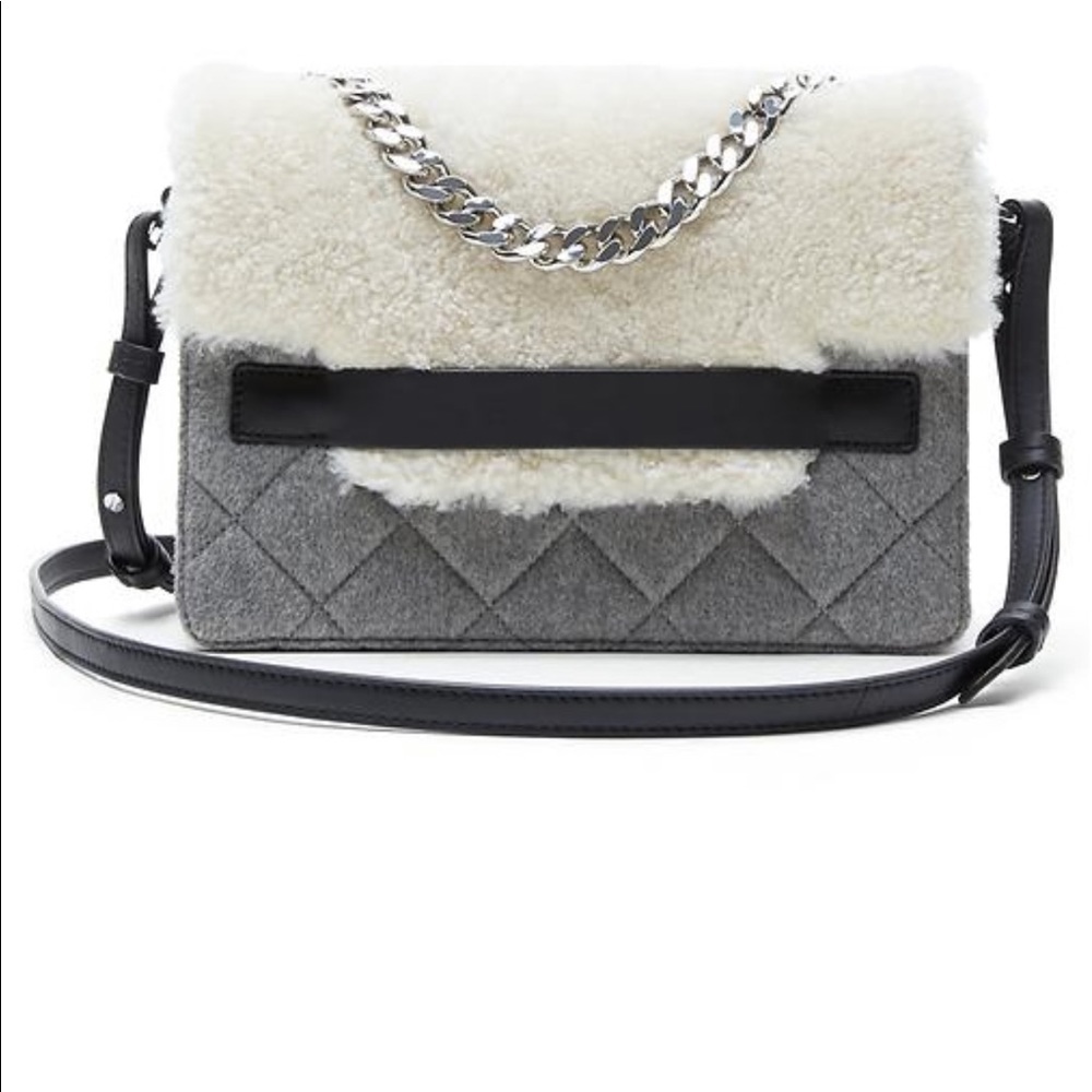 Banana Republic Leather/Shearling Bag